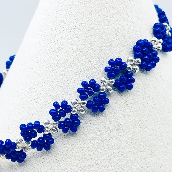 Mooey Bracelets Jewelry - Navy Blue & Silver Bracelet fashion minimalist Magnetic Clasp NEW